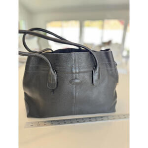 TOD'S Black Pebble Leather Bag